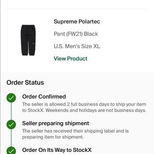 Supreme Polartec Pants (FW21) Black XL